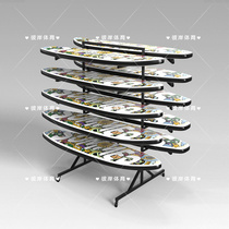 Surf Z Board Show Shelf Skateboard Exhibition Racks Ski rack Sporting Goods Baseball containing shelves Outdoor Products Show