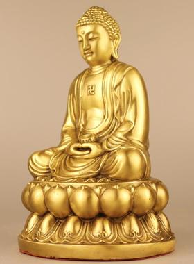 黄铜人物佛像莲花西方三圣 家居装饰供奉 创意礼品 工艺品铜摆件