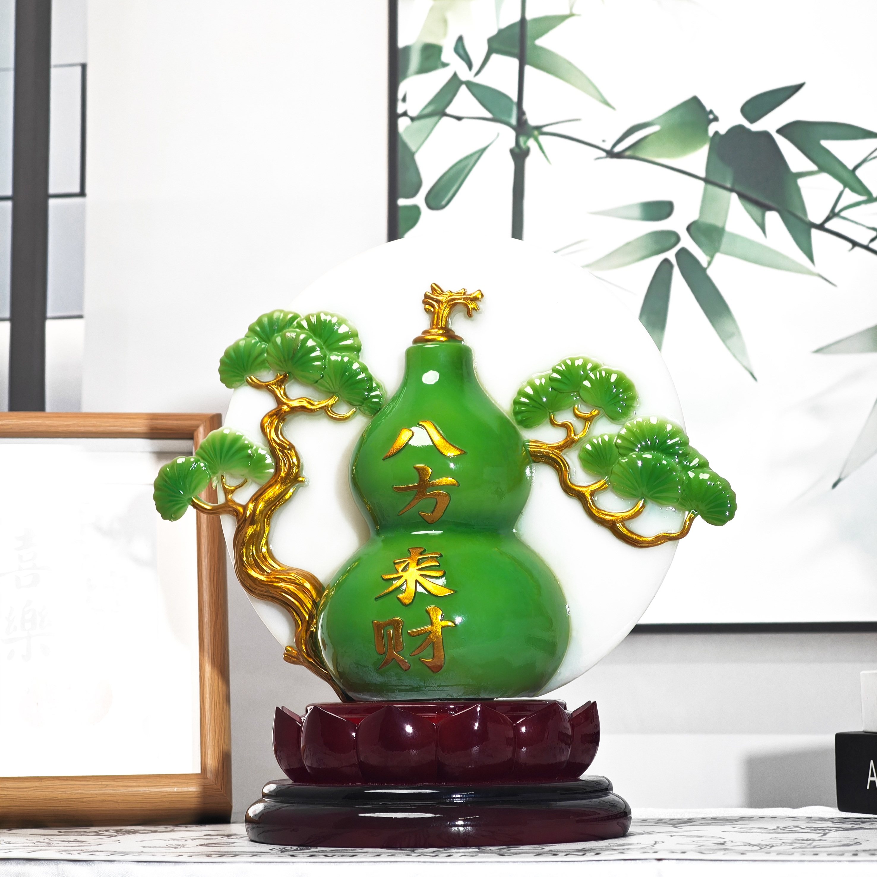 中式八方来财葫芦摆件客厅电视柜酒柜玄关装饰品乔迁之喜搬家礼物,淘宝优惠券,粉丝福利购,淘宝优惠卷