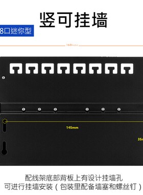 网络配线架8口屏蔽机柜理线器CAT6A超六类理线槽弱电箱12口理线架