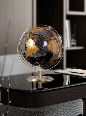 2025新款地球仪摆件轻奢高档办公室高级感酒柜客厅桌面装饰工艺品
