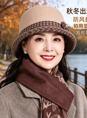 中老年妈妈帽秋冬保暖显气质