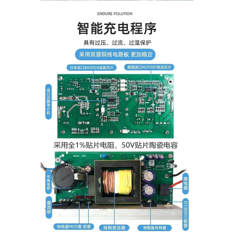 72电V动车锂电池充电器20串高压三元86V87V5A8A10A12A15A18A快充-图0