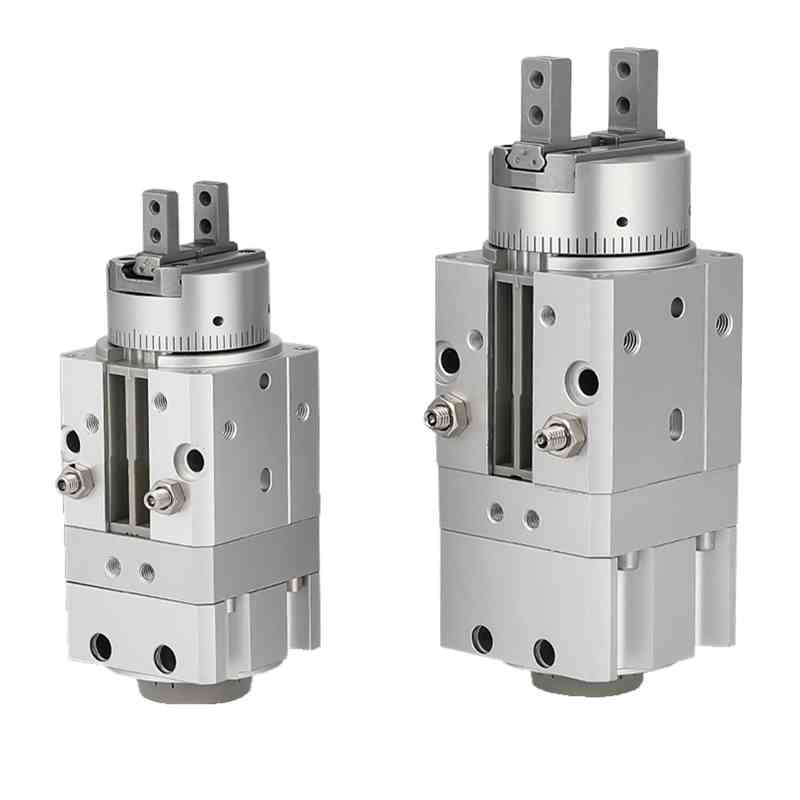 SMC旋转夹紧手指气缸MRHQ10D/16D/20D/25D-90S-180S-N摆动气爪 - 图2