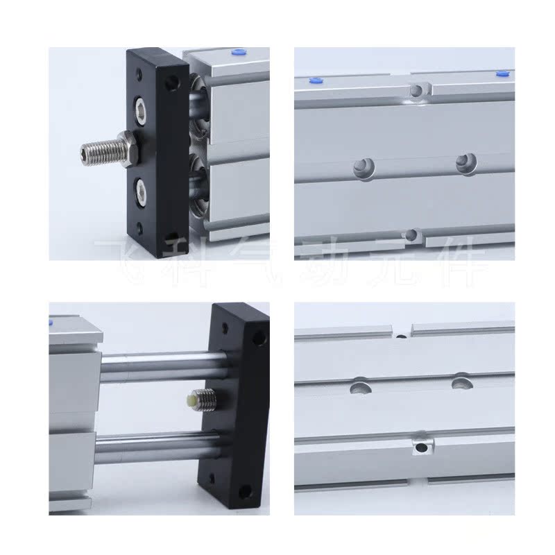 气立可滑台气缸STU20X25*50*75*100*125*150*175*200*250-SD2-A2 - 图2