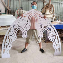 Solid wood flower lattice hollowed-out Chinese PVC background wall corner flower decoration partition European style suspended ceiling aisle carved plate custom-made