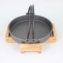 Han Style Cast-iron Handheld Baking Pan Grilled Pan Iron Plate Burning Frying Pan For Commercial Barbecue Pan Roast Pan Raw Iron Hand Pan