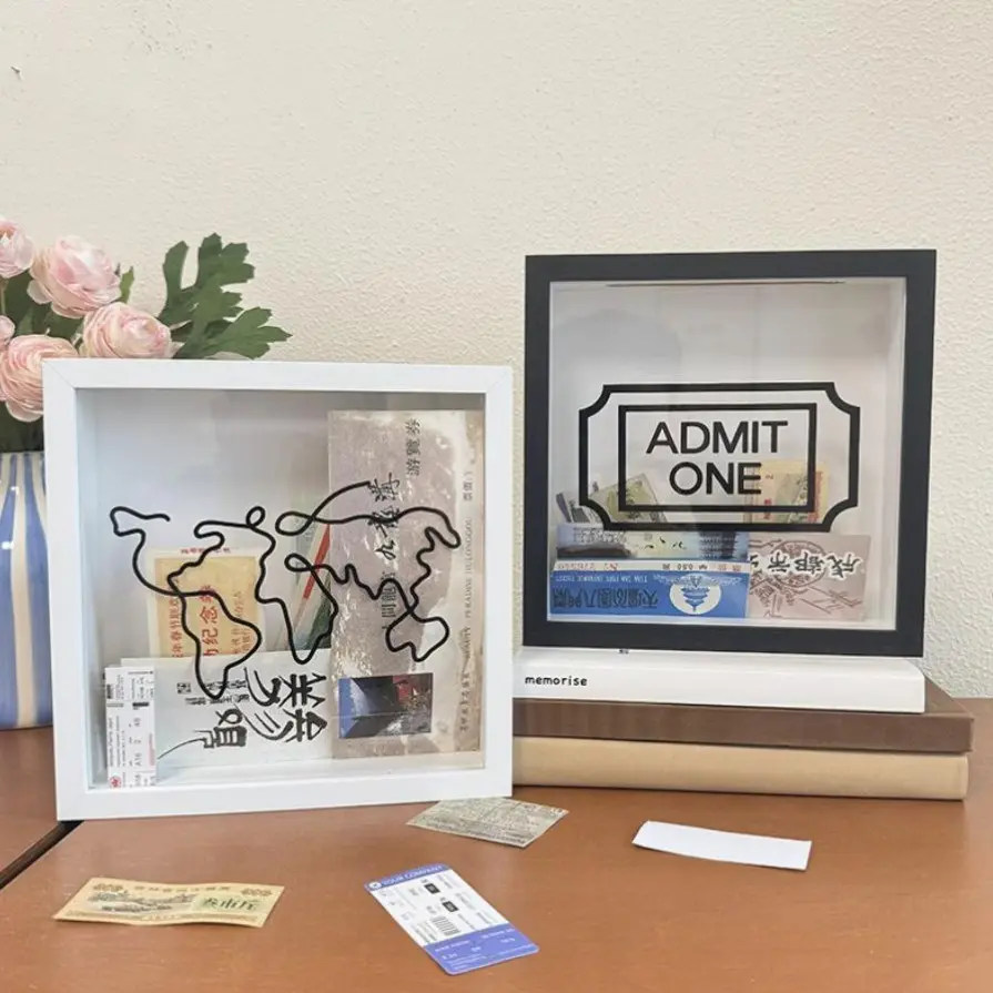 【下单立减50】票根纪念收纳框演唱会门票旅行明信片机票挂墙ZP