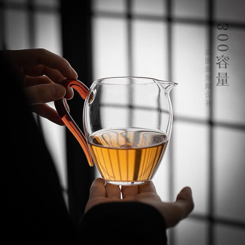 玻璃公道杯高透耐热单个鹰嘴式断水公杯高硼硅日式分茶器高端茶海 - 图1