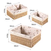 Small basket Rattan-knitted flower-pot braided bamboo basket Delicate Tabletop Snack Cosmetics Key Containing Basket Containing Basket