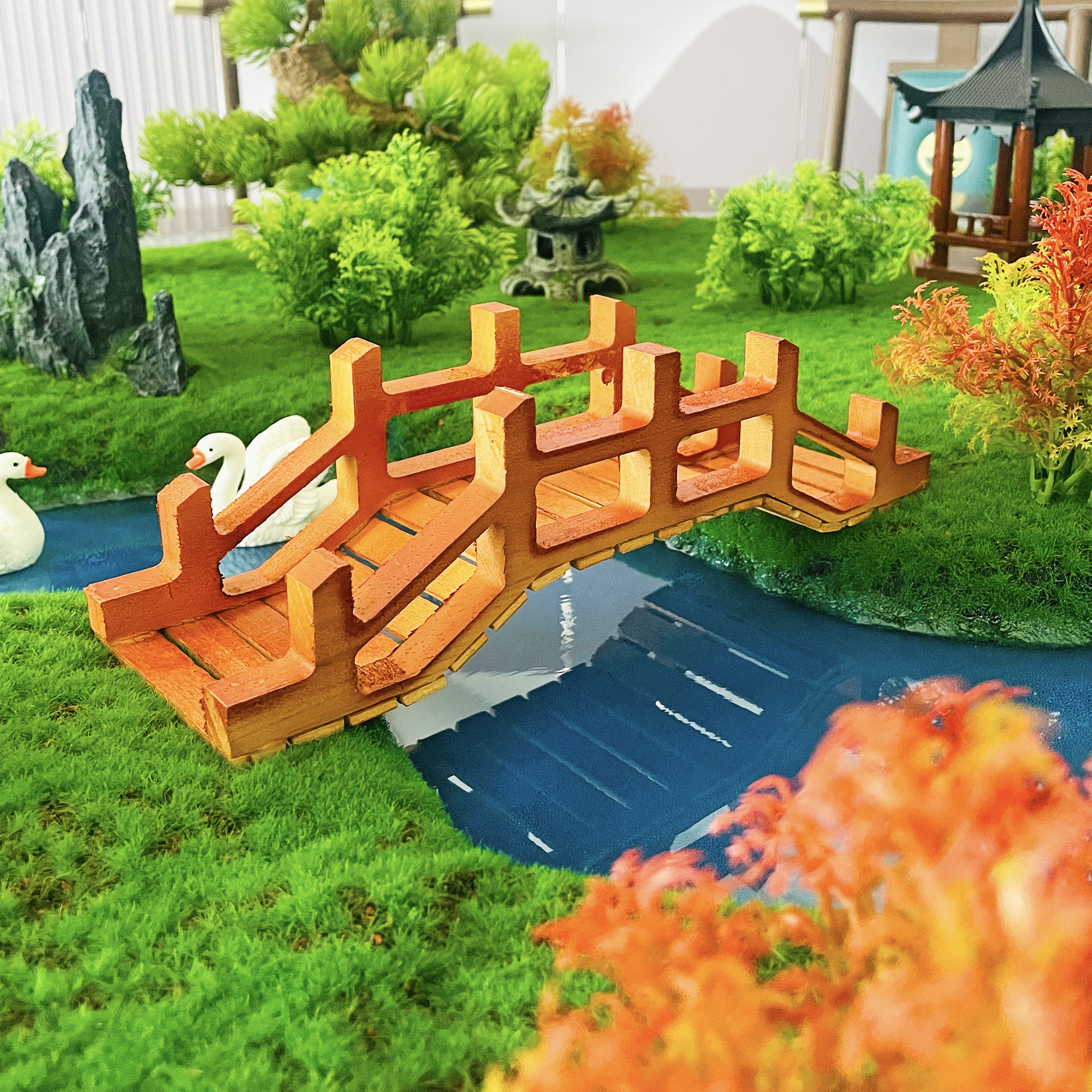 餐桌中间景观摆件大圆桌转盘摆花沙盘造景酒店装饰台面仿真桌花,淘宝优惠券,粉丝福利购,淘宝优惠卷