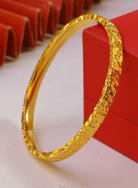 金包银碎冰冰手镯不掉色不漏银