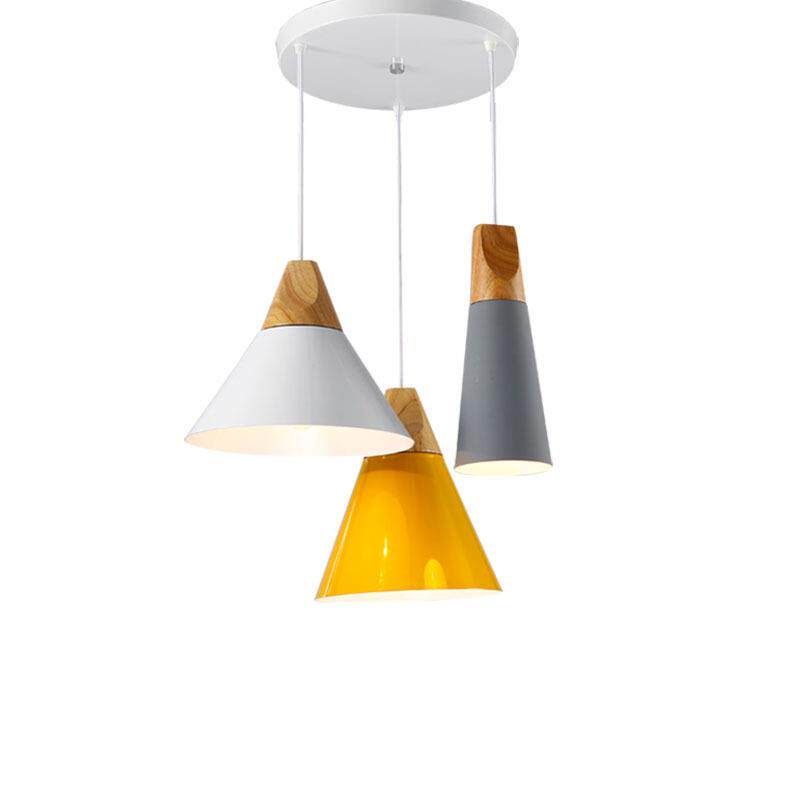 北欧餐厅吊灯创意个性饭厅餐桌卧室床头灯具马卡龙吧台单头LED灯 - 图3