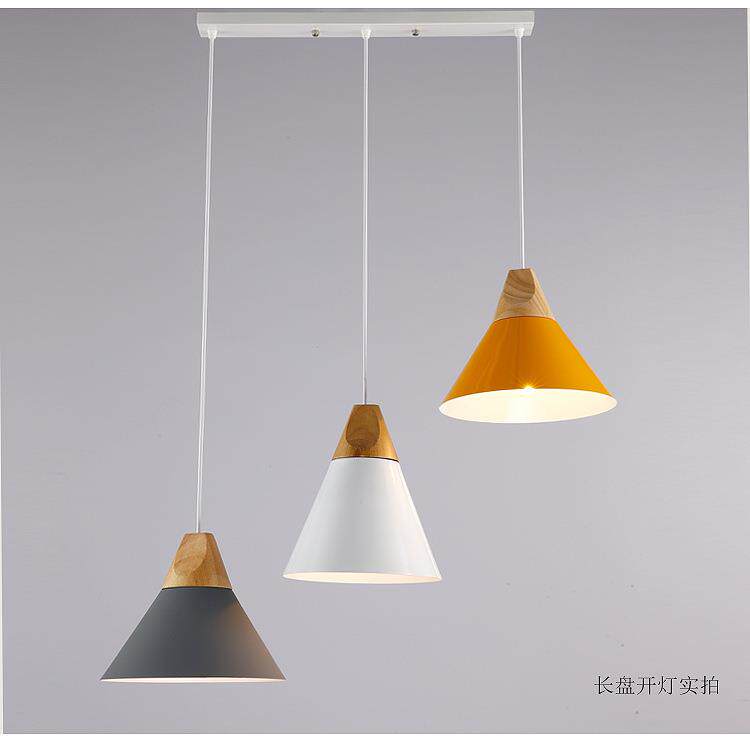 北欧餐厅吊灯创意个性饭厅餐桌卧室床头灯具马卡龙吧台单头LED灯 - 图0