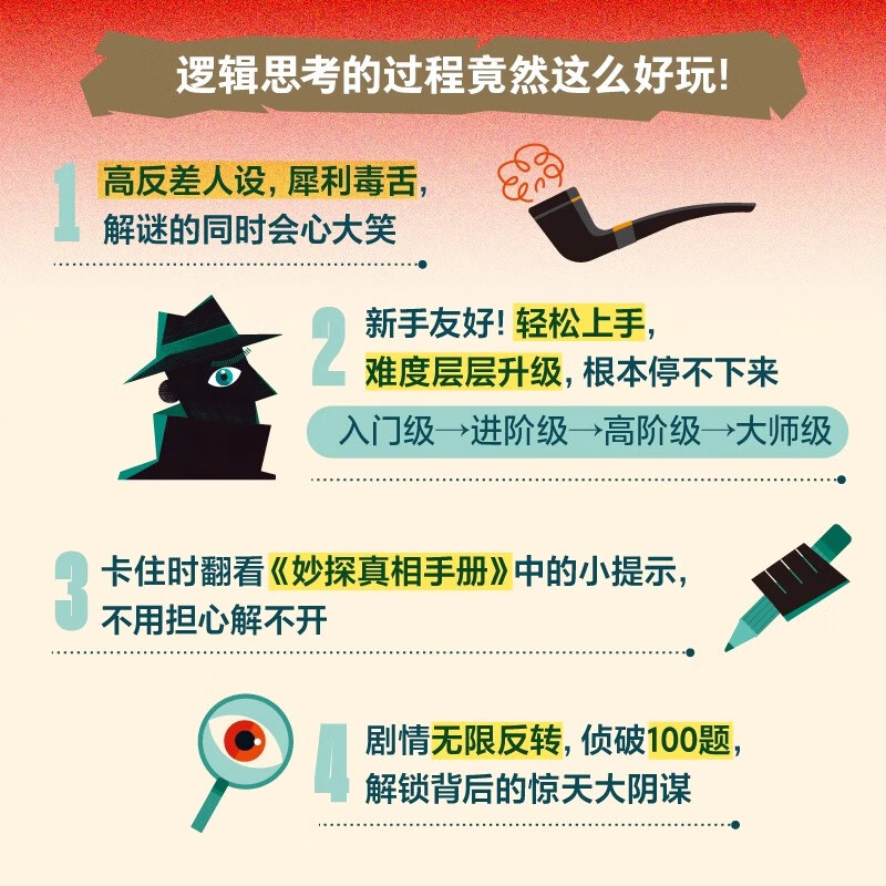 妙探寻凶 风靡全球的推理游戏murdle中文版 解谜与数独结合的推理神作 GT卡伯著 悬疑解谜 烧脑数独 游戏书 - 图2