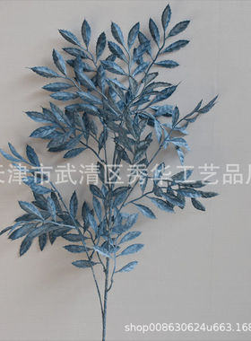 新款柳叶仿真花星叶婚礼堂酒店吊顶软装装饰路引花排布置塑料假花