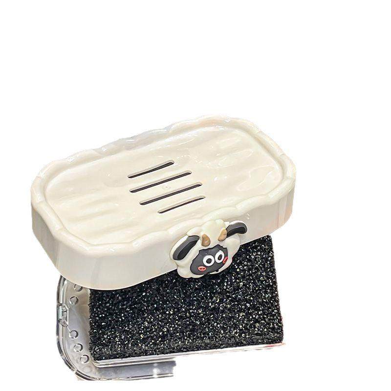 新款吸盘肥皂盒家用高颜值壁挂式高档双层香皂盒沥水卫生间时惠侠,淘宝优惠券,粉丝福利购,淘宝优惠卷