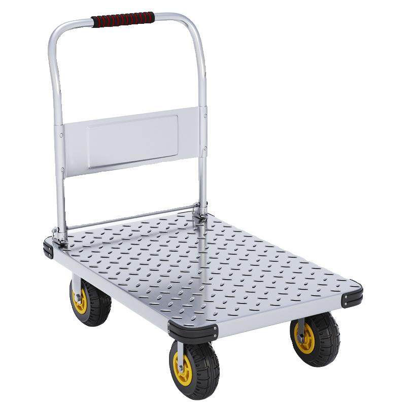 钢板车加厚四轮手推车折叠小推车拉货重型物流拖车快递搬运平板车,淘宝优惠券,粉丝福利购,淘宝优惠卷