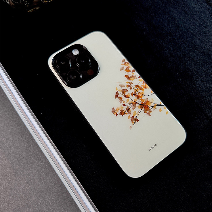 「银杏灼」壳语堂新中式适用于苹果iphone15Promax套iPhone14Pro玻璃手机壳13pro防滑12mini全包11/Xsmax/XR,淘宝优惠券,粉丝福利购,淘宝优惠卷