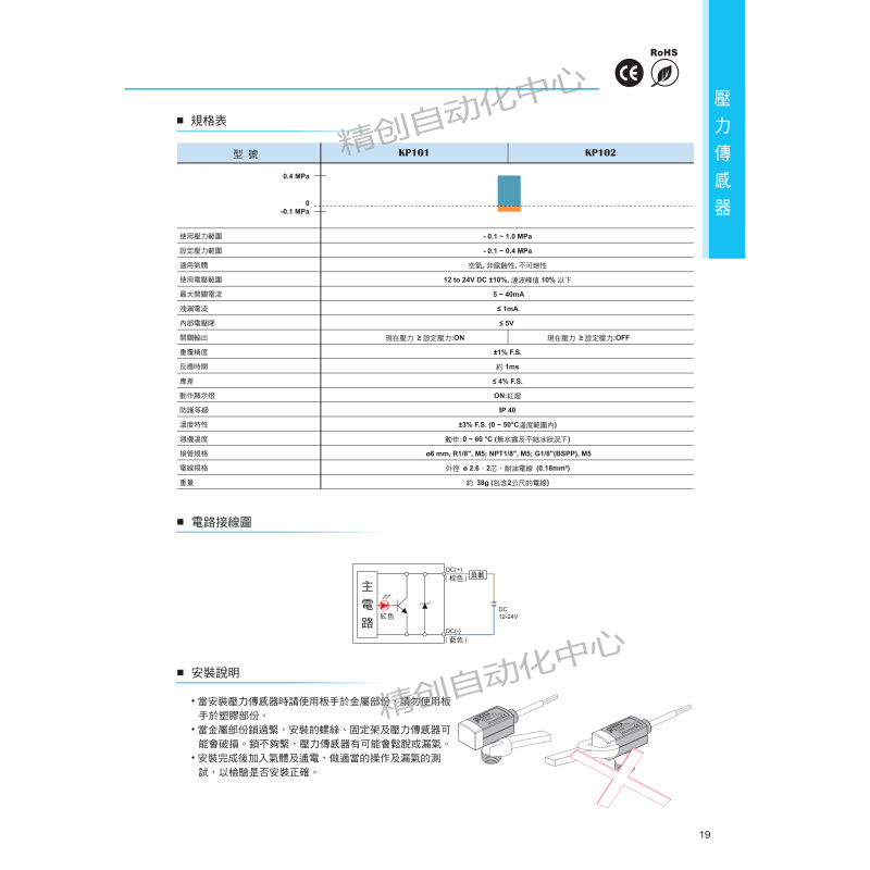 压力开关KP10A-F1 KP102-R6-M5 KP10A-F1 KP10B-R6 10V-01 - 图2