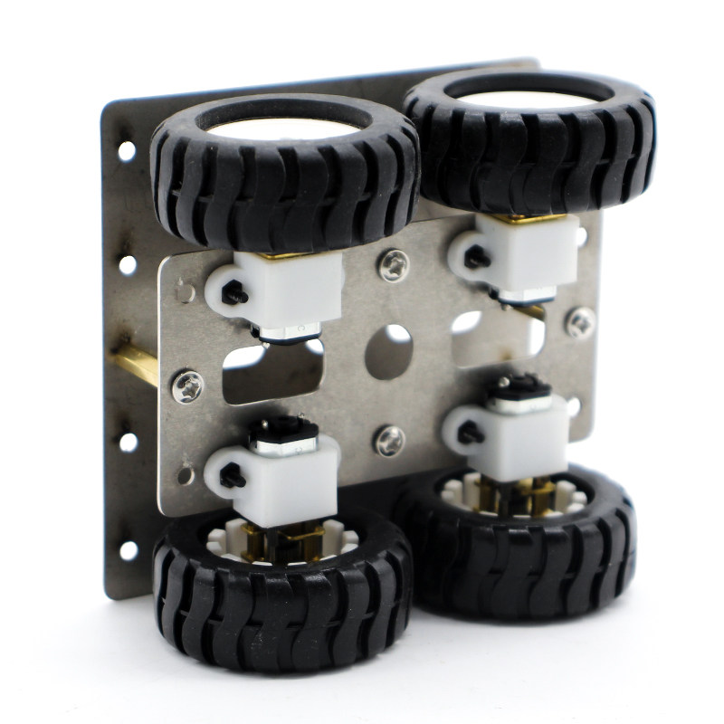 不锈钢N20智能小车套装diy机器人巡线金属小车模型创客编程减速 - 图1