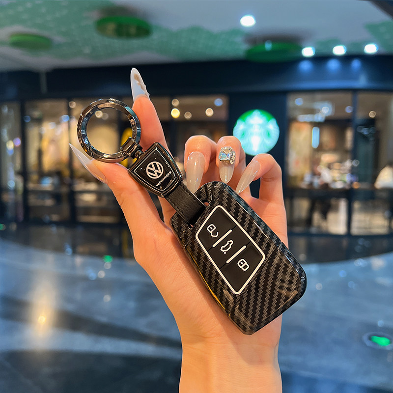 适用于大众钥匙套新款大众CC迈腾B8帕萨特蔚揽威然包扣壳高档男女