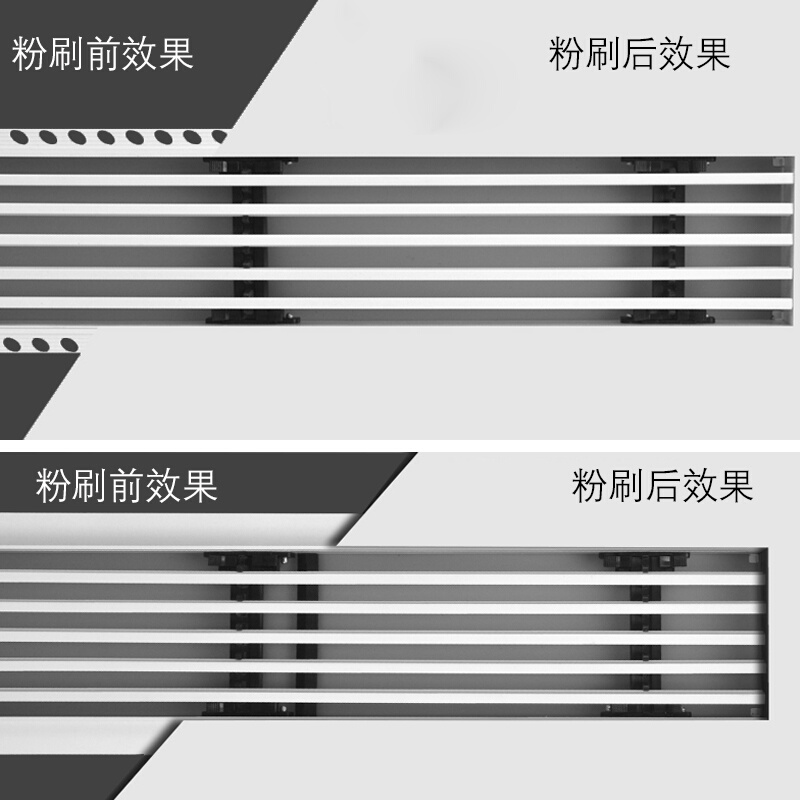 。预埋式中央空调出风口格栅加长百叶黑色线性内嵌风管机回风口定 - 图2