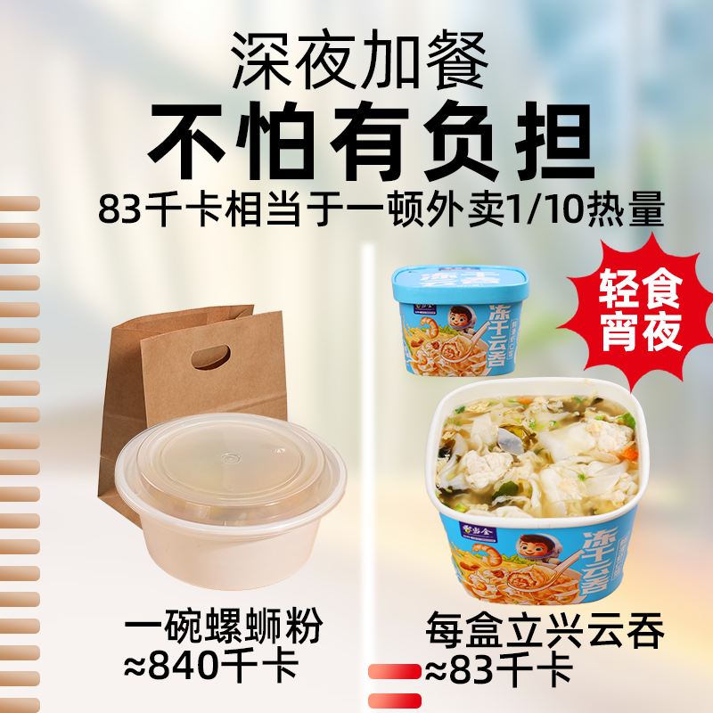 立兴冻干云吞小馄饨鲜肉虾仁荠菜轻食早餐夜宵冲泡速食方便扁食