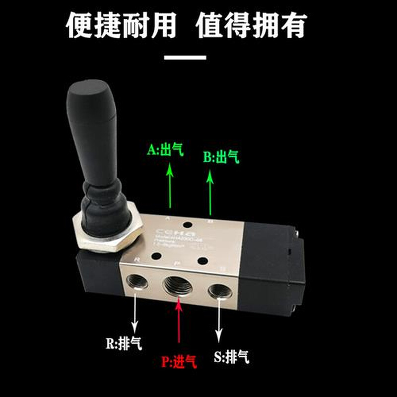 气动开关手动阀自动复位扒胎机4HA230C-08手扳阀气缸阀4H230拆装 - 图0