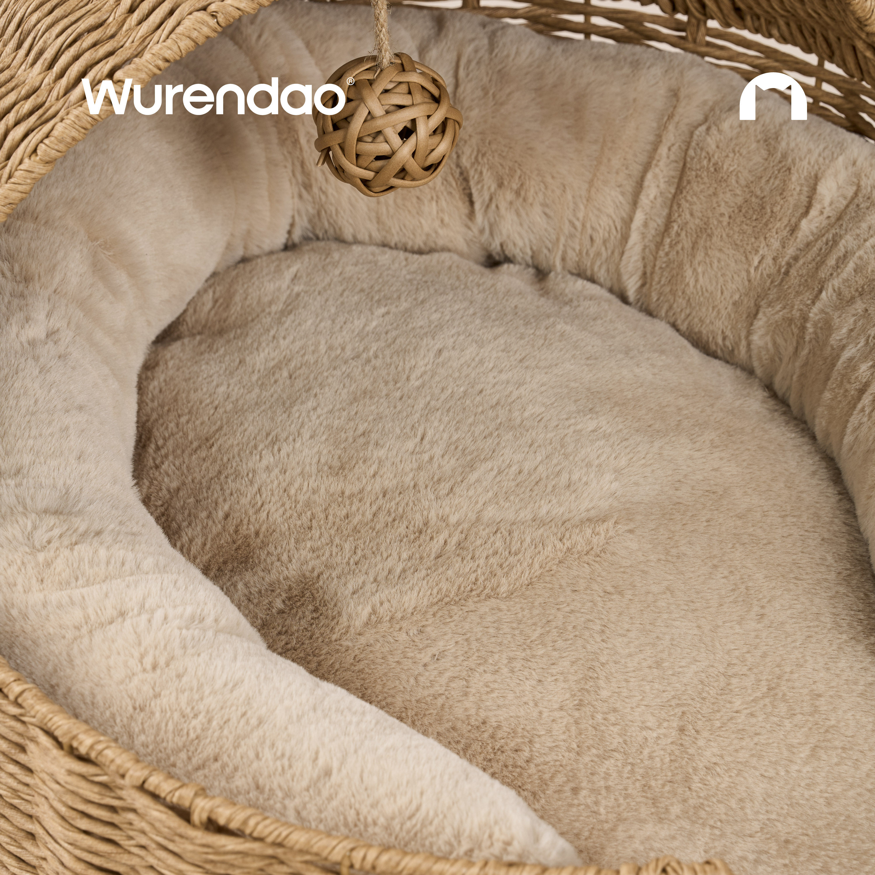 wurendao无人岛猫窝冬加厚垫子保暖绒绒时刻藤编摇篮猫窝,淘宝优惠券,粉丝福利购,淘宝优惠卷