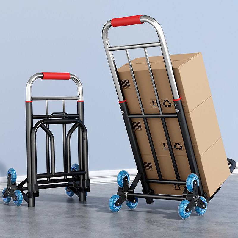 手拉车摺叠搬运推车家用爬楼梯神器购物拉货买菜手推车可携式拉杆 - 图0