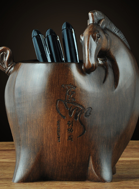 创意笔筒桌面摆件可爱办公室书房装饰工艺品毕业送老师礼物留念