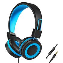 Wearing a wired phone music headphone with a Mccartoon Network Red Color Foldable Gift