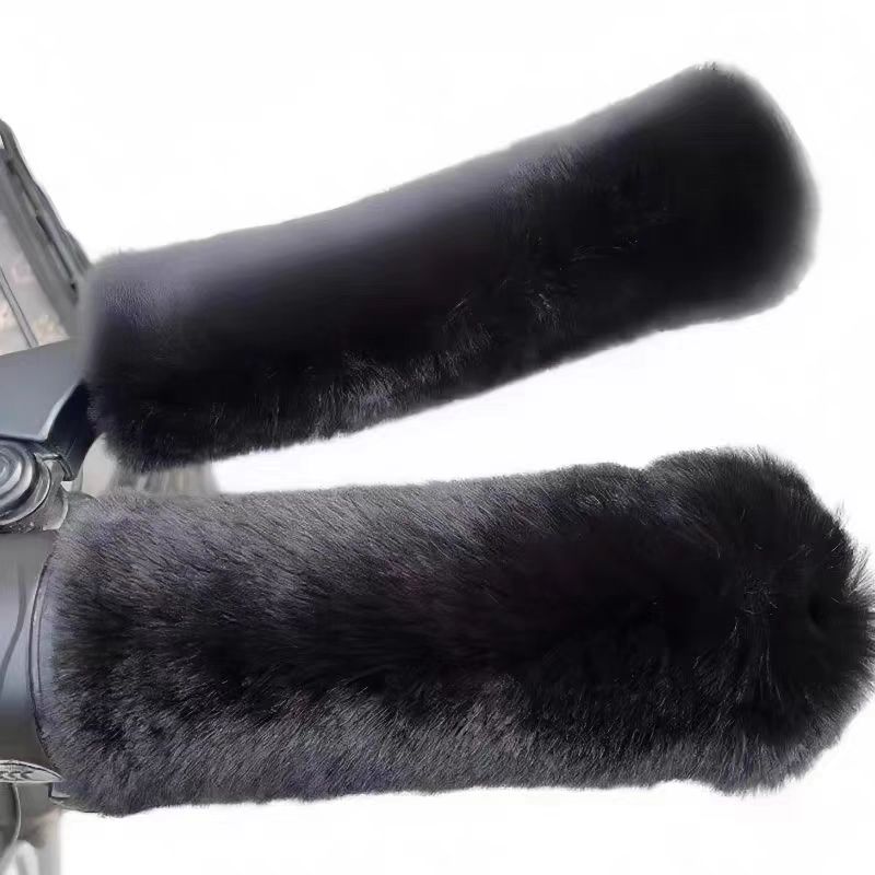 电动车把套冬季车把套加绒加厚通用手把套带毛线把手套通用把手套