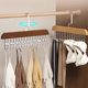 Wooden suspender hanging clothes rack for multi-use hook clothes rack