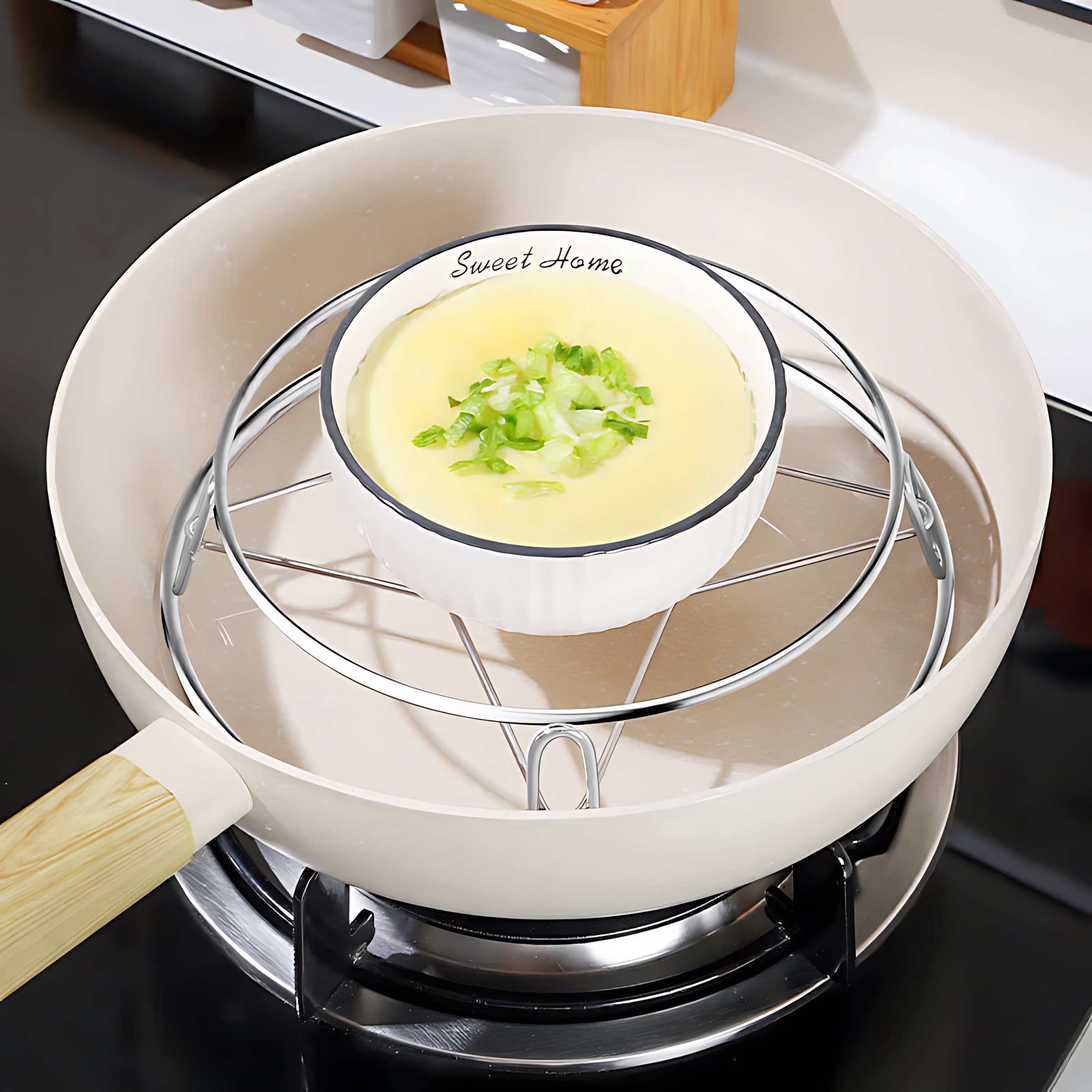 不锈钢锅架厨房家用置物架锅盖隔热防烫锅具锅垫支架蒸架收纳台面