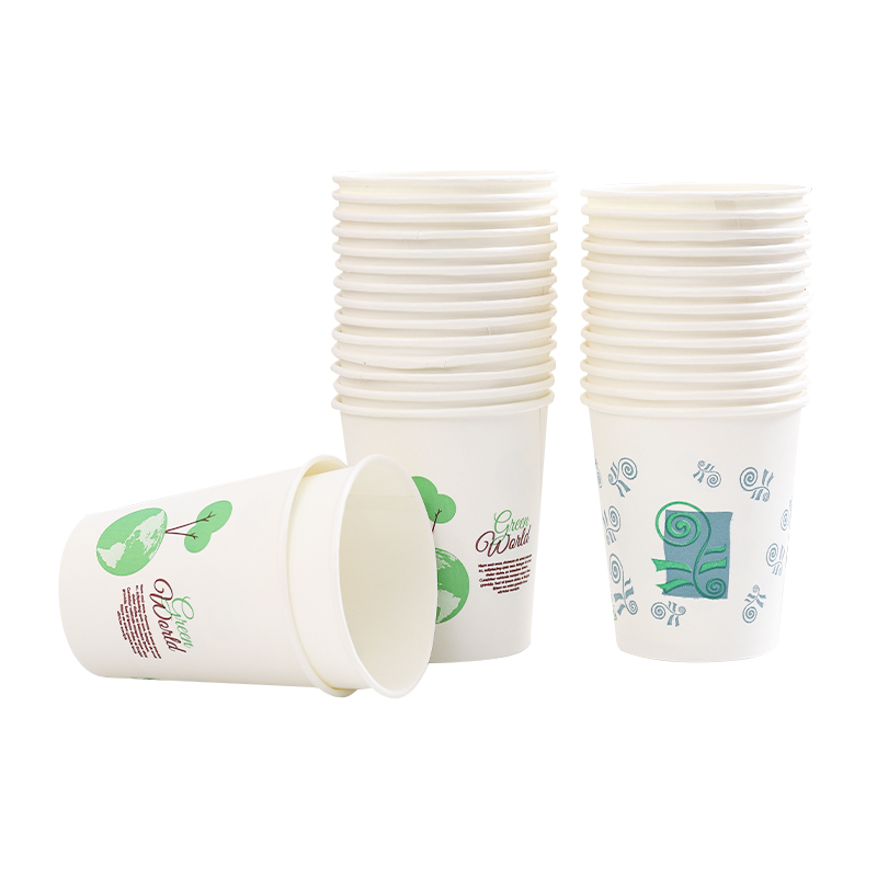 100只一次性纸杯加厚家用商用茶水杯子奶茶杯加硬特厚品尝杯
