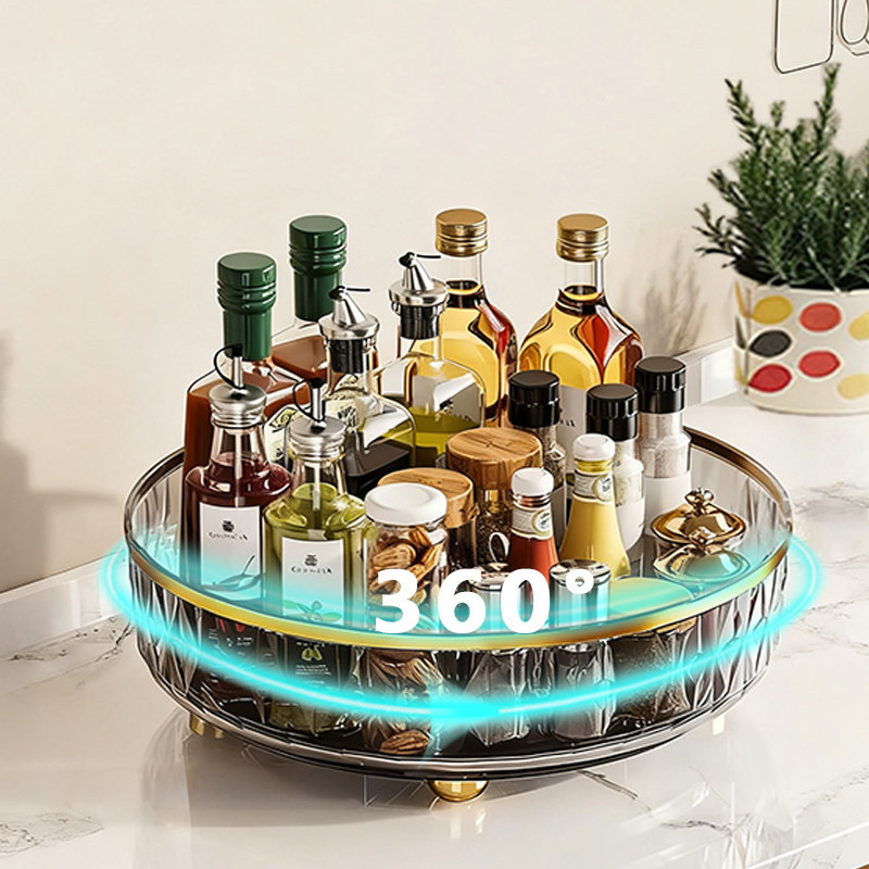 厨房可旋转调料置物架调味品转角专用油盐酱醋圆形多功能收纳盒架,淘宝优惠券,粉丝福利购,淘宝优惠卷