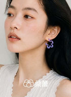 桑蕾卷卷花耳钉女925银针时尚潮流原创设计2026年春新款爆款
