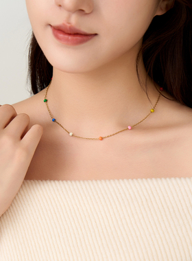 桑蕾好彩珠项链女时尚小众设计潮流百搭锁骨链2026年新品