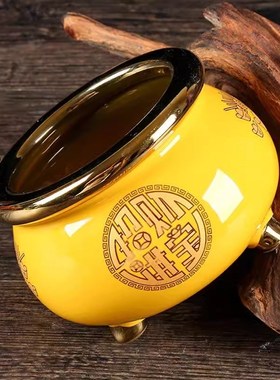 陶瓷聚宝盆招财聚l财家用陶瓷装饰摆件玄关乔迁开业商铺招财进宝