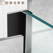 Aluminium alloy type slot shower room embedded glass-shaped aluminium slot type aluminium strip wrapping strip single groove guide concave