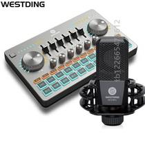 The Westin TK100 tuning bench sound card capacitive wheat suit humbling fast hand net red anchor K song microphone mobile phone electric
