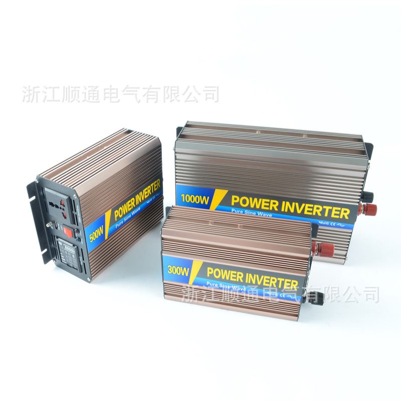 电瓶家用汽车载大功率纯正弦波逆变噐 12v24v48v变220v转换器500W