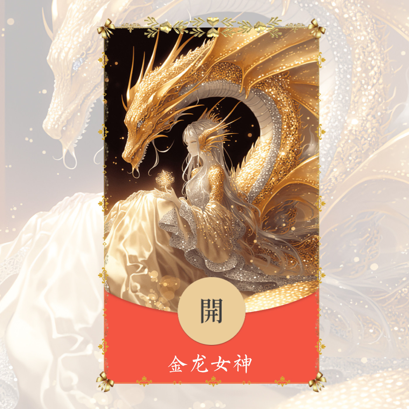 2025年新款金色龙神女神微信红包封面vx序列号动态视频非永久皮肤