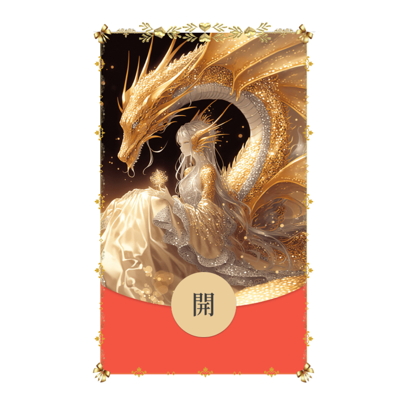 2025年新款金色龙神女神微信红包封面vx序列号动态视频非永久皮肤