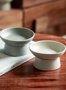 【复古甜品碗】.两个甜品碗ins风陶瓷高脚碗点心碗饰品收纳碗