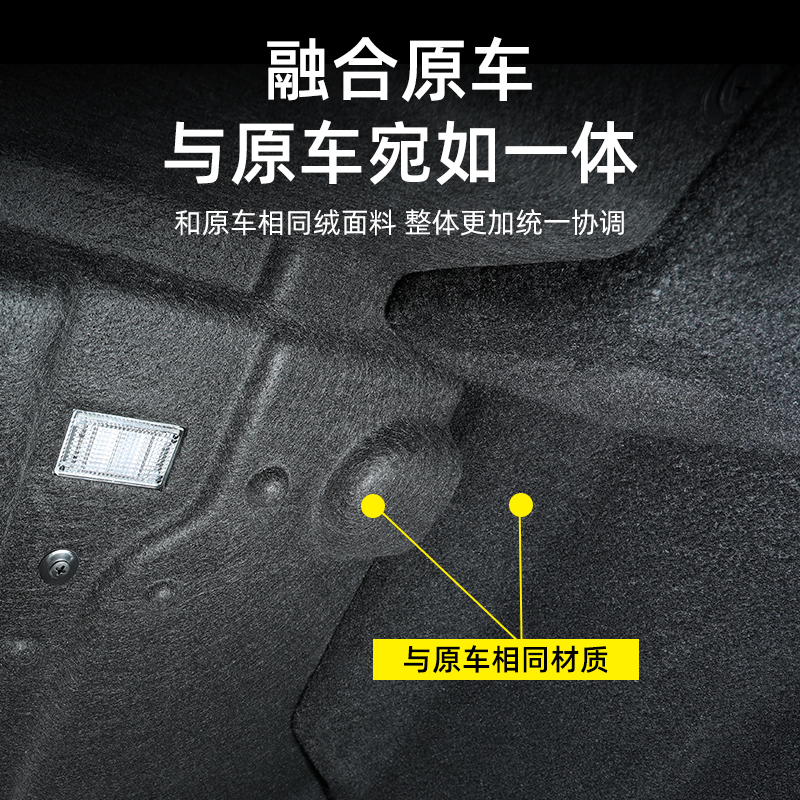 适用智界S7后备箱隔音棉汽车内饰改装配件尾箱防撞装饰挡汽车用品 - 图2