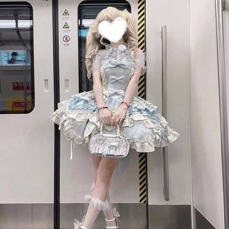 芙蝶之心 芙蝶结原创洋装jsk日常轻lolita公主挂脖连衣裙,淘宝优惠券,粉丝福利购,淘宝优惠卷