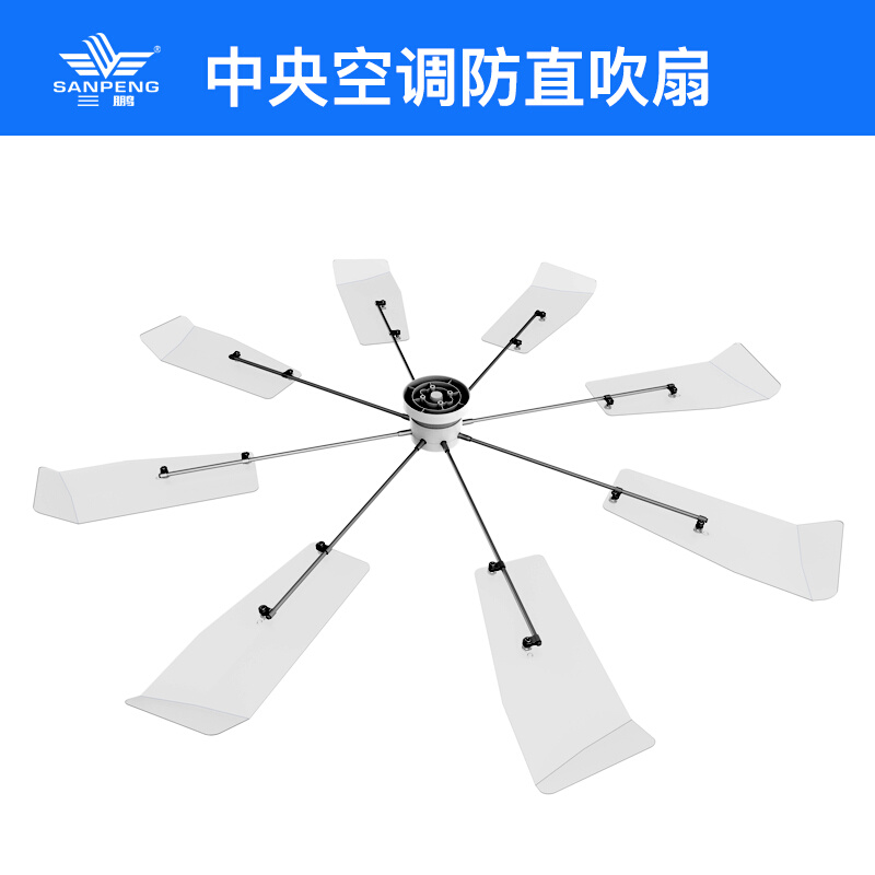 中央空调出风口挡风板防直吹风扇吸顶空调节能风扇制冷热均匀通用-图0